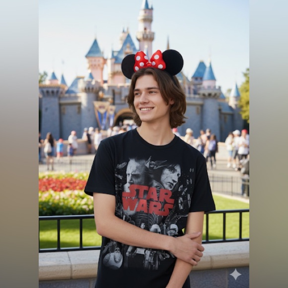 Star Wars Movie Poster Black T-Shirt - Men's M - Disney Official Merch